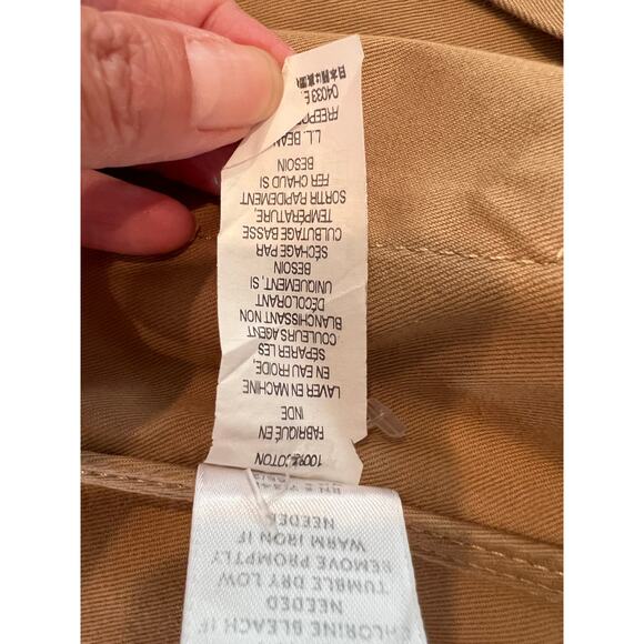 LL Bean Classic Tan Belted Utility Jacket 4 - Picture 6 of 7